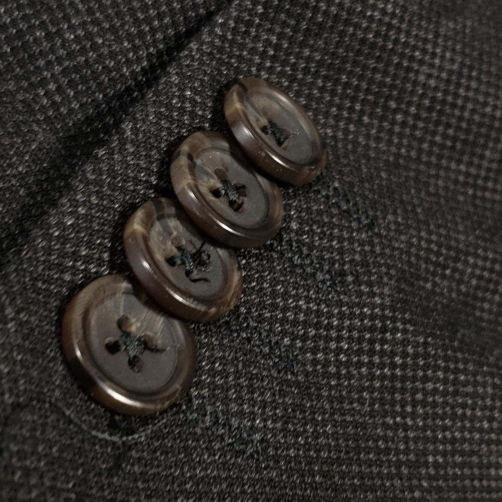 Banana Republic Blazer Mens 42 Regular Charcoal Gray Tailored Slim Sport Coat - Picture 4 of 14